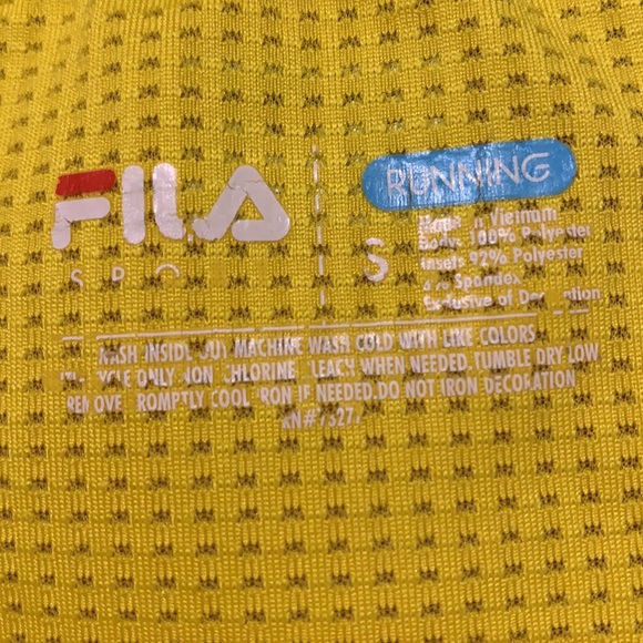 Fila Running Yellow and Mesh top with Pocket - Picture 9 of 9